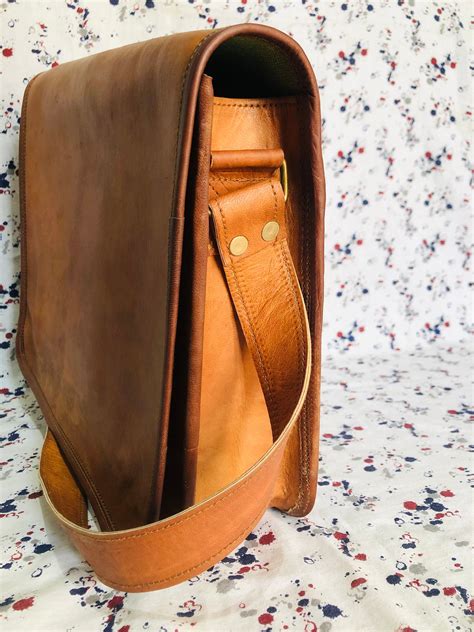 Classic Leather Messenger Bag For Men And Women Can Be Used As Etsy