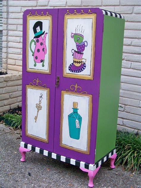 Mismatched bedroom furniture ideas blue white. Armoire, Children's, Kids, Bedroom, Alice in Wonderland ...