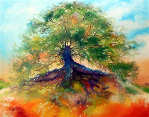 American Art Moves Tree Of Life Old Oak Tree A Commissioned Original