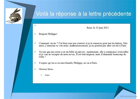 Écrire une lettre amicale Français FLE powerpoints