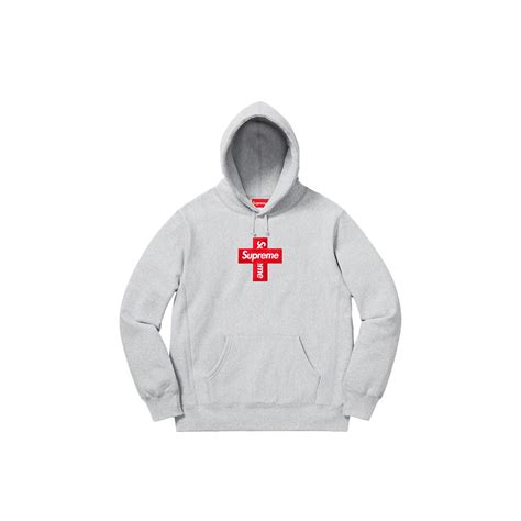 Supreme Cross Box Logo Hooded Sweatshirt Heather Grey Fw20 Fw20 Klekt