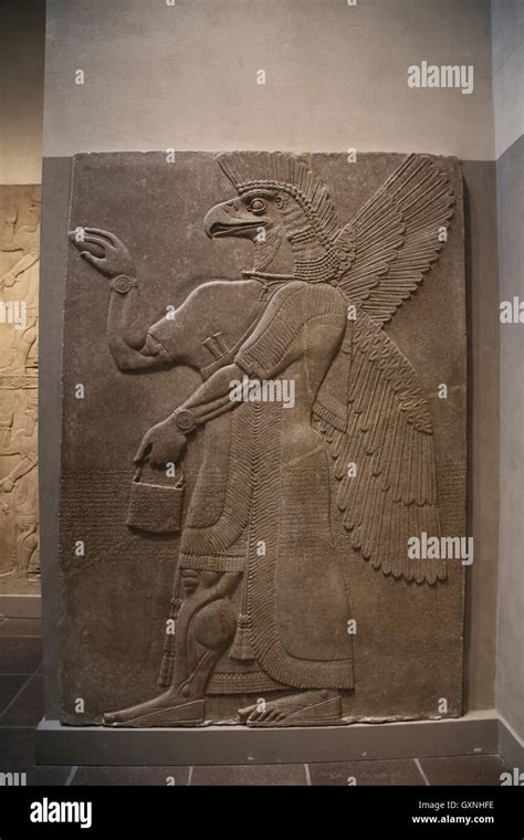 Relief Eagle Headed God Nisroch Th Century Bc Neo Assyrian Reign