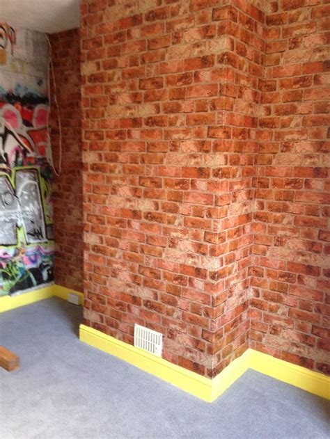 See more ideas about brick wallpaper, brick wallpaper bedroom, wallpaper bedroom. Boys bedroom brick wallpaper | Boys Room Ideas | Pinterest ...