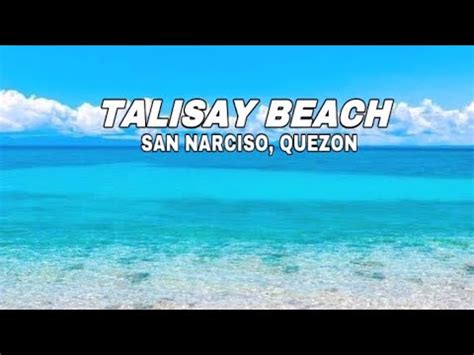 Talisay Beach San Narciso Quezon Beach Resort Youtube