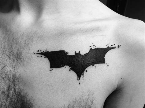 Batman Logo On Chest By Carissa At Sin On Skin Tattoo Halifax Cover Up