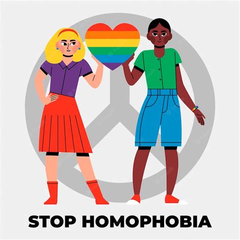 free vector hand drawn stop homophobia concept illustrated