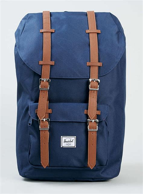 Topman Herschel Navy Blue Little America Backpack In Blue For Men Lyst