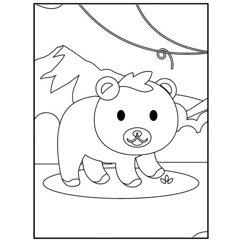 Premium Vector Cute Animals Coloring Pages For Kids