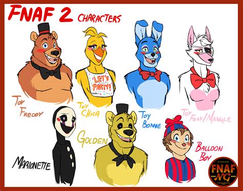 fnafng fnaf 2 characters by namygaga on deviantart