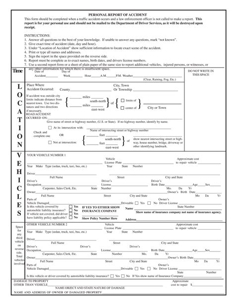 Nys Dmv Report Of Motor Vehicle Accident Form