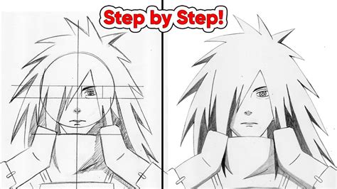 How To Draw Madara Step By Step Naruto Naruto Youtube