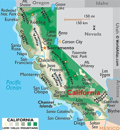 Th Ng Tin B N Bang California M N M Map Of California