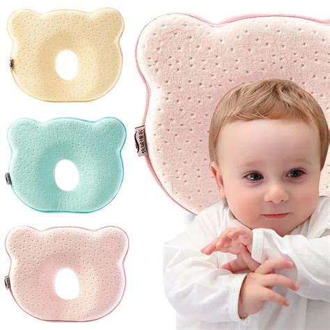 Baby Cot Soft Pillow Prevent Flat Head Memory Foam Cushion Sleeping
