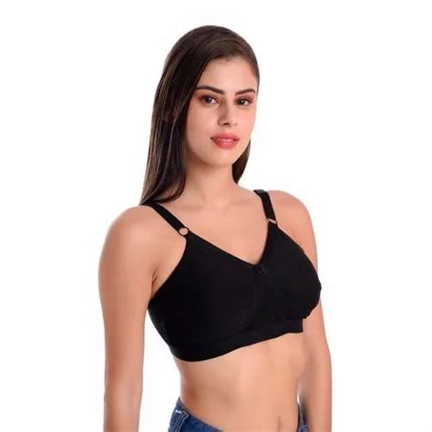 super pc non padded ladies teusy cross pattern black bra size 34b at rs 95 piece in delhi