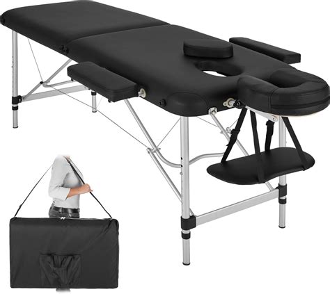 Tectake Table De Massage Pliante Aluminium Cosmetique Lit De Massage Portable Housse De