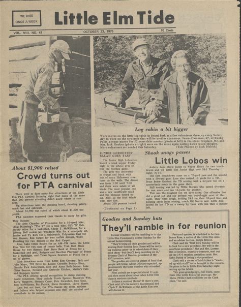 Little Elm Tide (Little Elm, Tex.), Vol. 8, No. 41, Ed. 1 Thursday