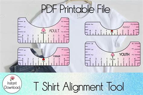 T Shirt Alignment Tool, TShirt Ruler PNG, PDF (1177928) | Other