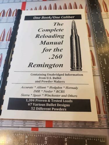 The Complete Reloading Manual For The 260 Remington Load Books Usa