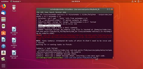 Bitbake Cook Image Fsl Qt5 Of Yocto On Ubuntu 1804 Stack Overflow