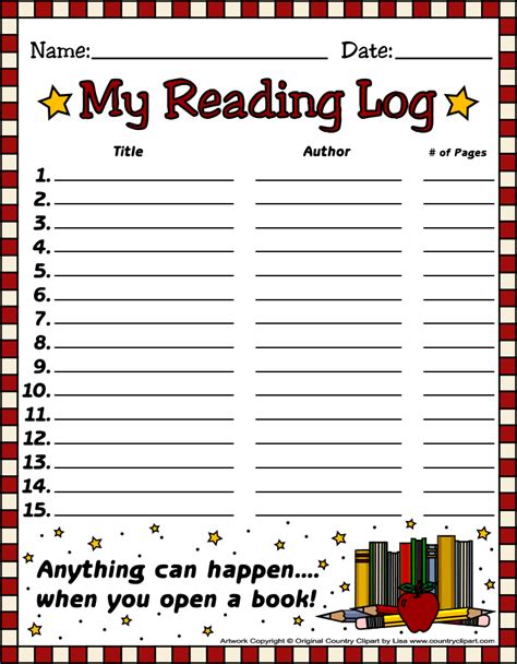 2nd Grade Home Reading Log With Summary Sixteenth Streets
