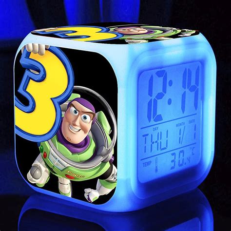 Toy Story Buzz Lightyear Alarm Clocksglowing Led Color Change Digital