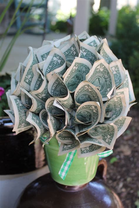 This Diy Money Arrangement Is Simple To Make Using A Cute Pot A