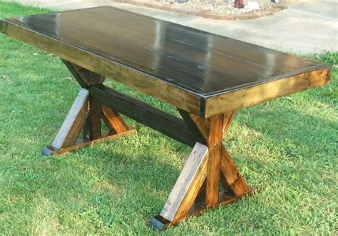 X Brace Farmhouse Table By Shawnee Rustic Design Rustic Design Diy