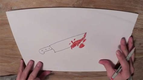 / ok, so i finally found the original distributor of the knife and she didn't have any rules that said i couldn't upload this edit for you guys, but if it becomes an issue i'll take it down again. How to Draw a Knife with Blood - YouTube