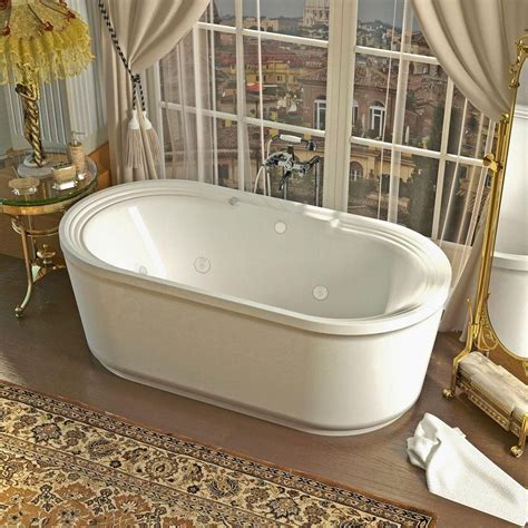 Using 2x 4's you will be building a series of supports around your tub deck that will help carry the load of the new tub when filled with water! Universal Tubs Pearl 5.6 ft. Center Drain Whirlpool and ...