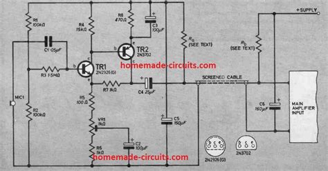 Condenser Microphone Preamp Schematic Circuit Diagram