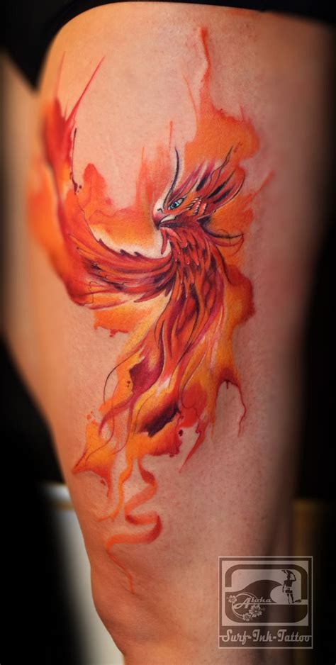 Watercolor Fire Tattoo At Explore Collection Of