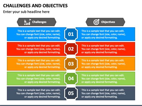 Challenges And Objectives Powerpoint Template Ppt Slides