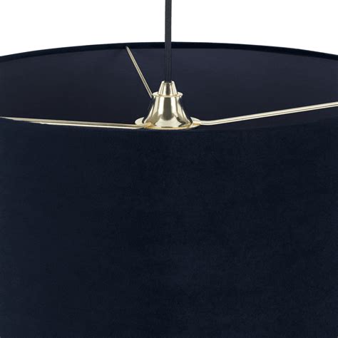 Carmella Pendant Light Shade 45 Cm Dark Navy Velvet Room Perfected