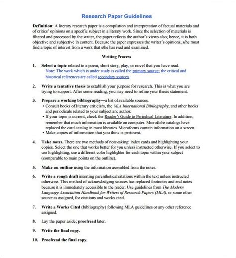 8 Research Paper Outline Templates Doc Excel Pdf Free And Premium