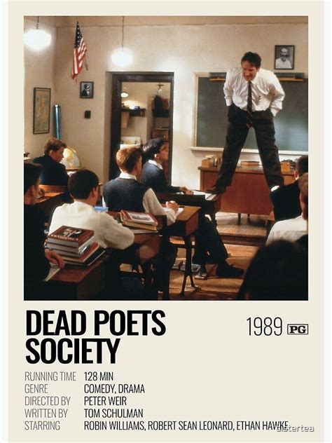Dead Poets Society 1989 Movie Poster Poster For Sale By Sistertea