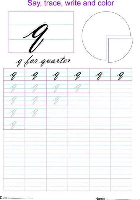 How to write the letter q in cursive. Letter Q Cursive | Kids Activities