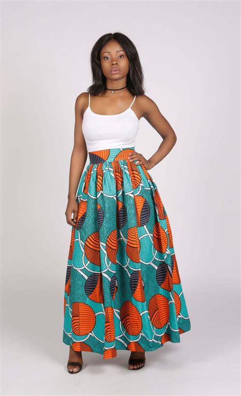 African Skirts I African Print Midi Skirt I Rufina Designs