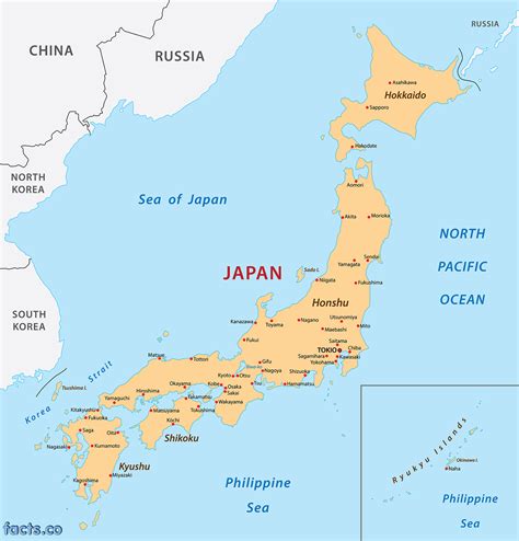 Japan Map Blank Political Japan Map With Cities Map Pinterest