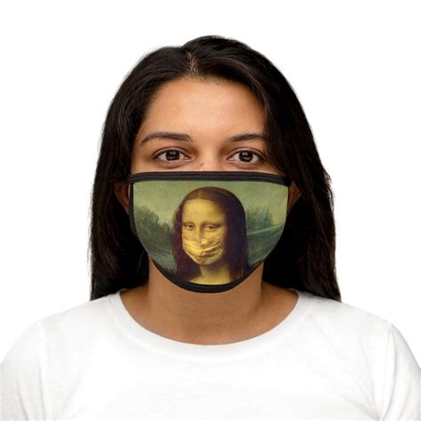 Mona Lisa Mixed Fabric Face Mask Etsy
