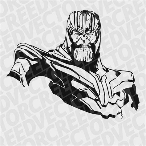 Thanos Svg Mad Titan Svg Marvel Svg Avengers Stencil Etsy Marvel