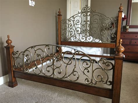 Love This Wood And Metal Bed Steel Bed Design Fancy Living Rooms