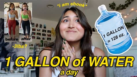 Drinking A GALLON Of WATER EVERYDAY For A WEEK Weight Loss SHOCKING
