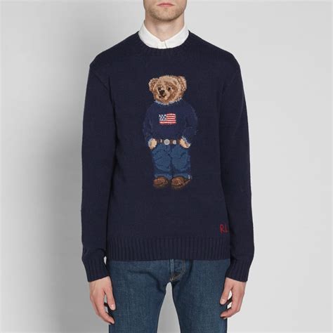 Each shows the bear in a the polo bear has real history and is something worth knowing about. Polo Ralph Lauren Bear Isle Crew Knit Navy | END.