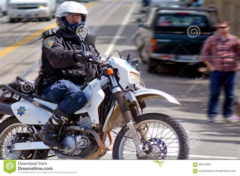 San Francisco Police Motorcycle Editorial Photography