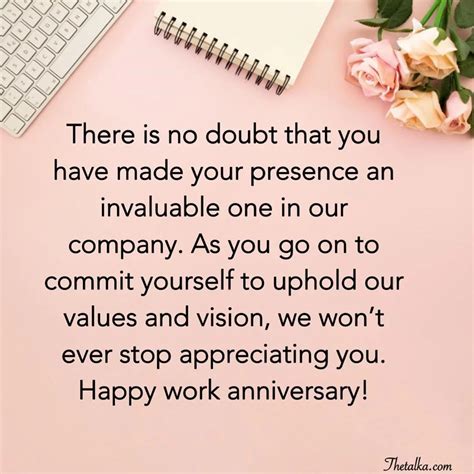 42 Happy Work Anniversary Quotes For Boss Inspirational Quotes
