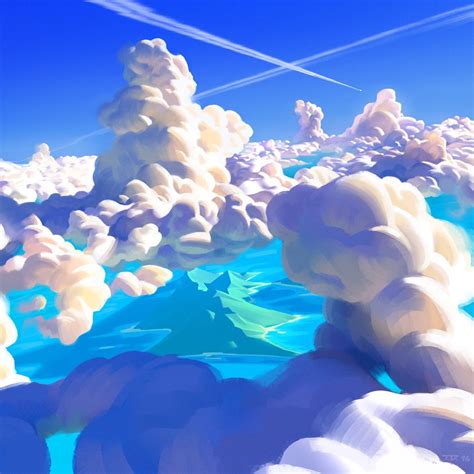 Ocean Clouds A Digital Painting Of Mine Cloud Art Digital