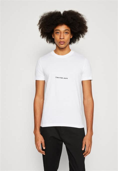 Calvin Klein Jeans Institutional Tee T Shirt Basic Bright White Weiß Zalando Ch