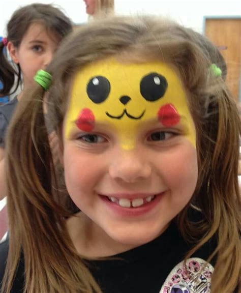 easy face painting - Google Search | Pikachu face painting, Face