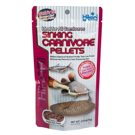 Hikari Tropical Sinking Carnivore Pellets 74g Aquarium From Pond