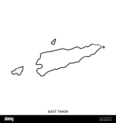 Line Map Of East Timor Vector Stock Illustration Design Template